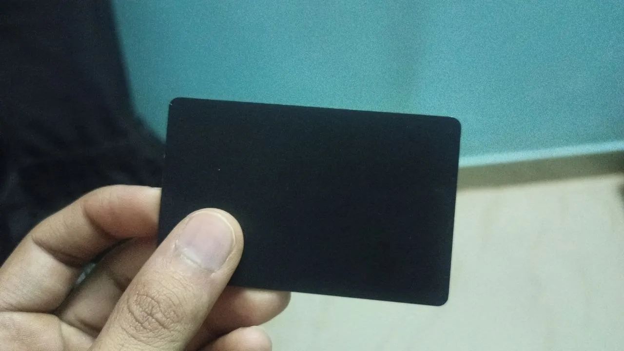 A blank card, same as the ones I handed out